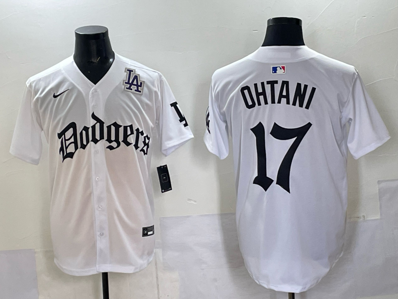 Men Los Angeles Dodgers 17 Ohtani white Nike 2025 MLB jersey 0054